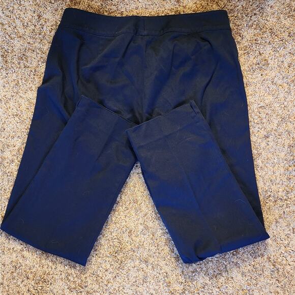 VTG Double Snap Lauren by RL Stretch Chino Career Ankle Pant Navy Size 10 EUC - Picture 3 of 5
